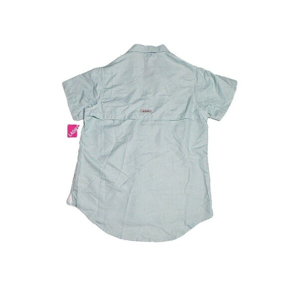Habit Pike's Pier Fishing Shirt UPF 40+ Turquoise Check Ladies Medium MSRP 34.99 - Picture 2 of 13